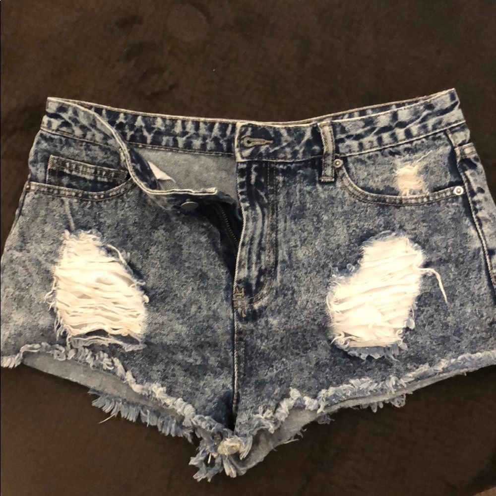 High Rise Jean Shorts